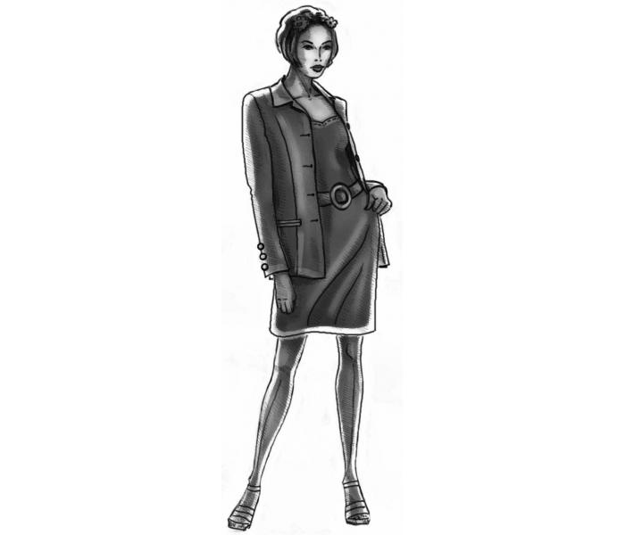 5057 · Сиреневый жакет — Техрисунок крупно
