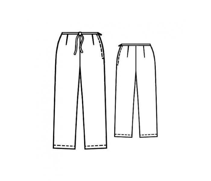 5119 · Широкие брюки в пижамном стиле — Техрисунок крупно
