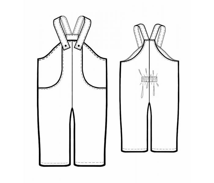 7134 · Полукомбинезон для прогулок — Техрисунок крупно