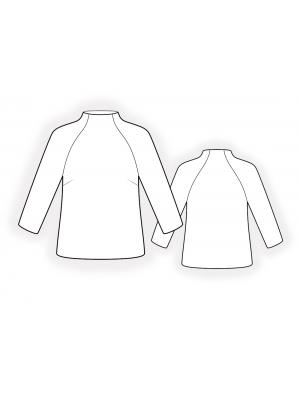 4636 · Прямой блузон — Техрисунок