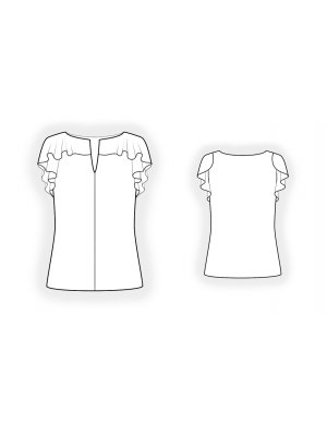 4756 · Блузка с воланами — Техрисунок