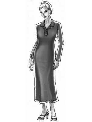 5042 · Длинное трикотажное платье — Техрисунок