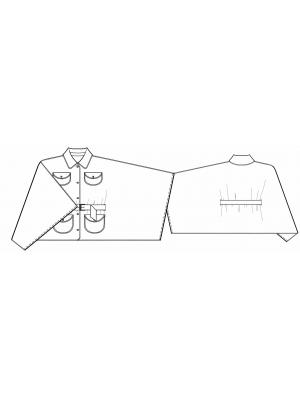 5726 · Накидка с накладными карманами — Техрисунок