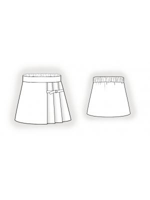 7200 · Юбка с асимметричными складками — Техрисунок